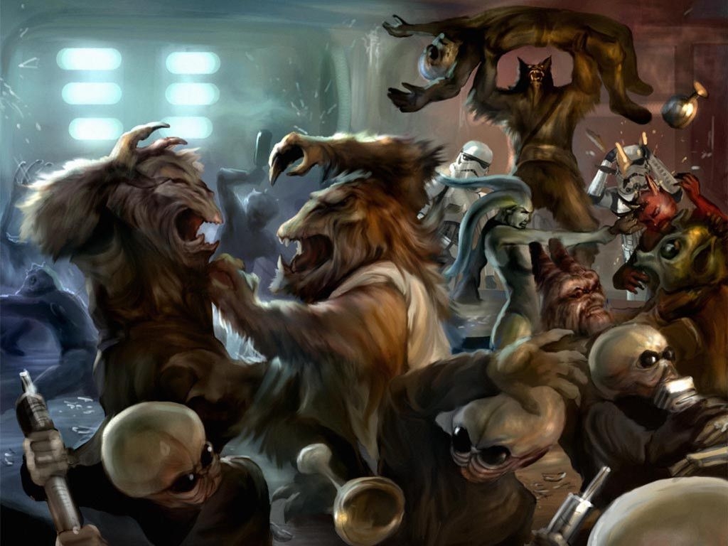 1030x770 My Free Wallpaper Wars Wallpaper, Cantina Fight, Desktop