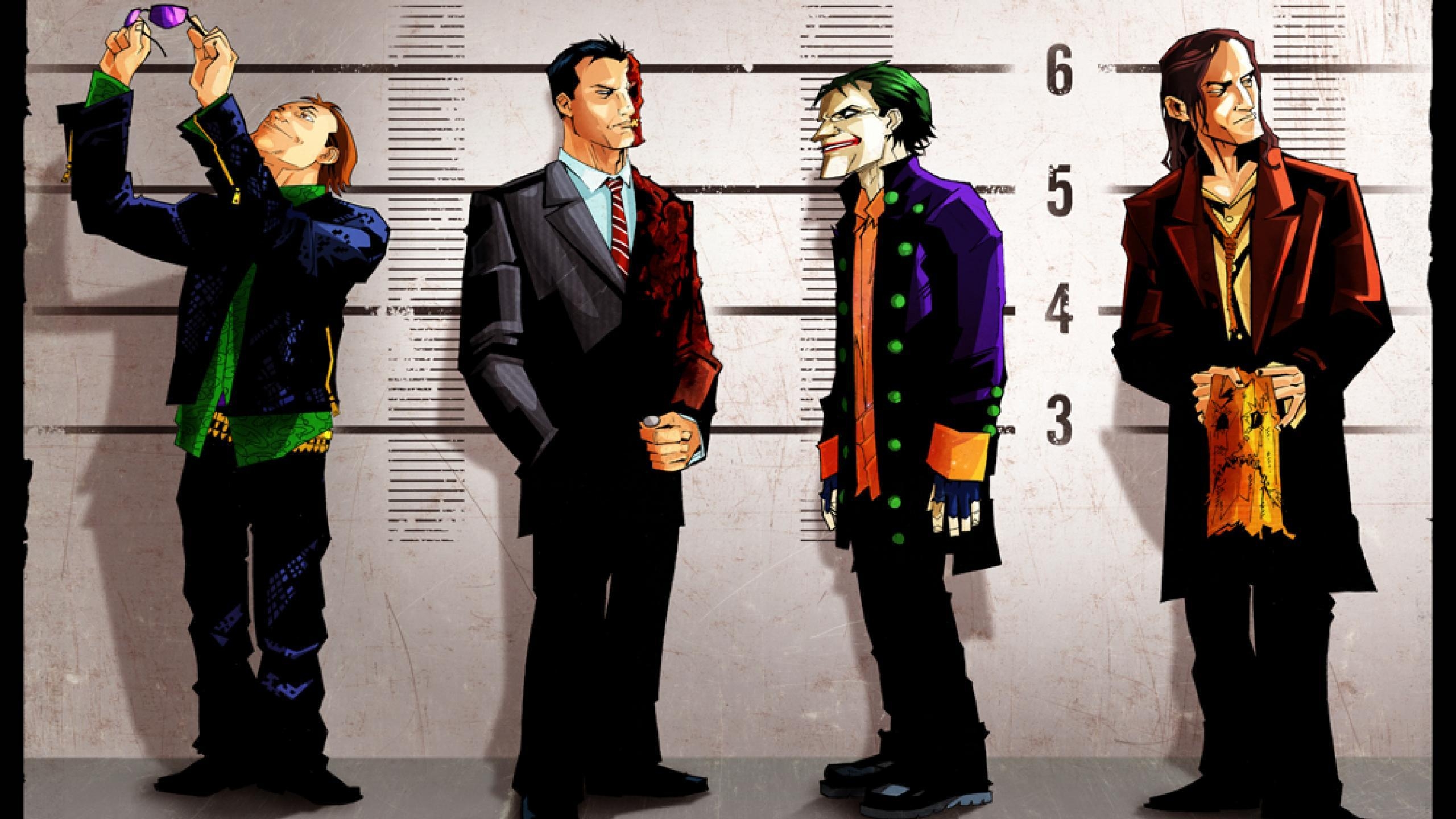 2560x1440 Dc Comics The Joker Two Face Harvey Dent Scarecrow, Desktop