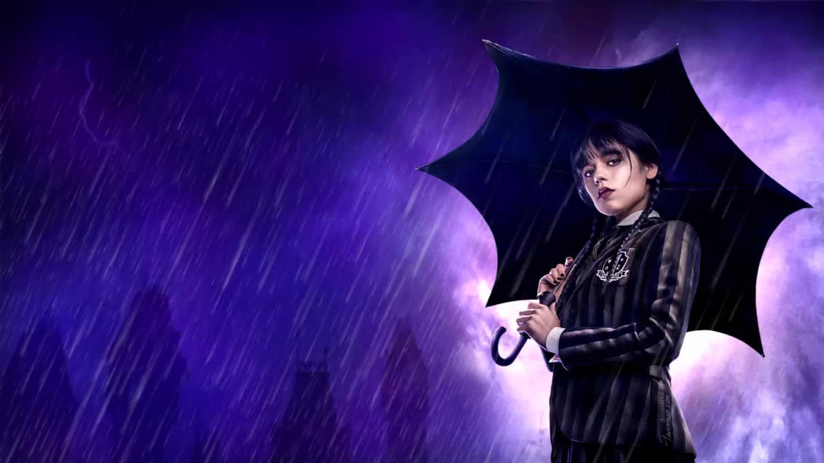 1200x670 Wednesday Addams (Netflix) Animated Wallpaper, Desktop