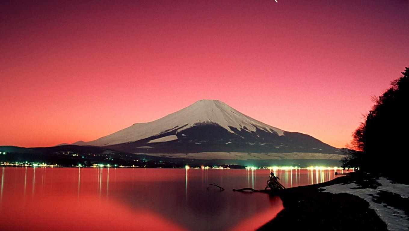 1360x770 Mount Fuji Sunset Wallpaper. Travel HD Wallpaper, Desktop