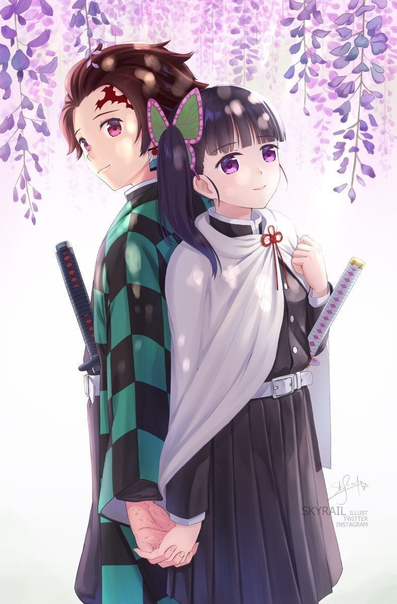 790x1200 Tanjiro And Kanao Wallpaper Free Tanjiro And Kanao Background, Phone