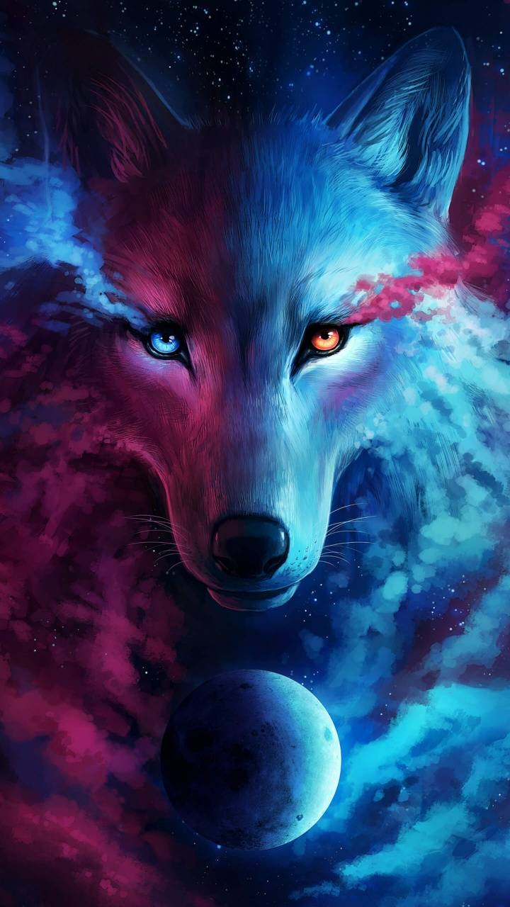 720x1280 wolf magic wallpaper, Phone