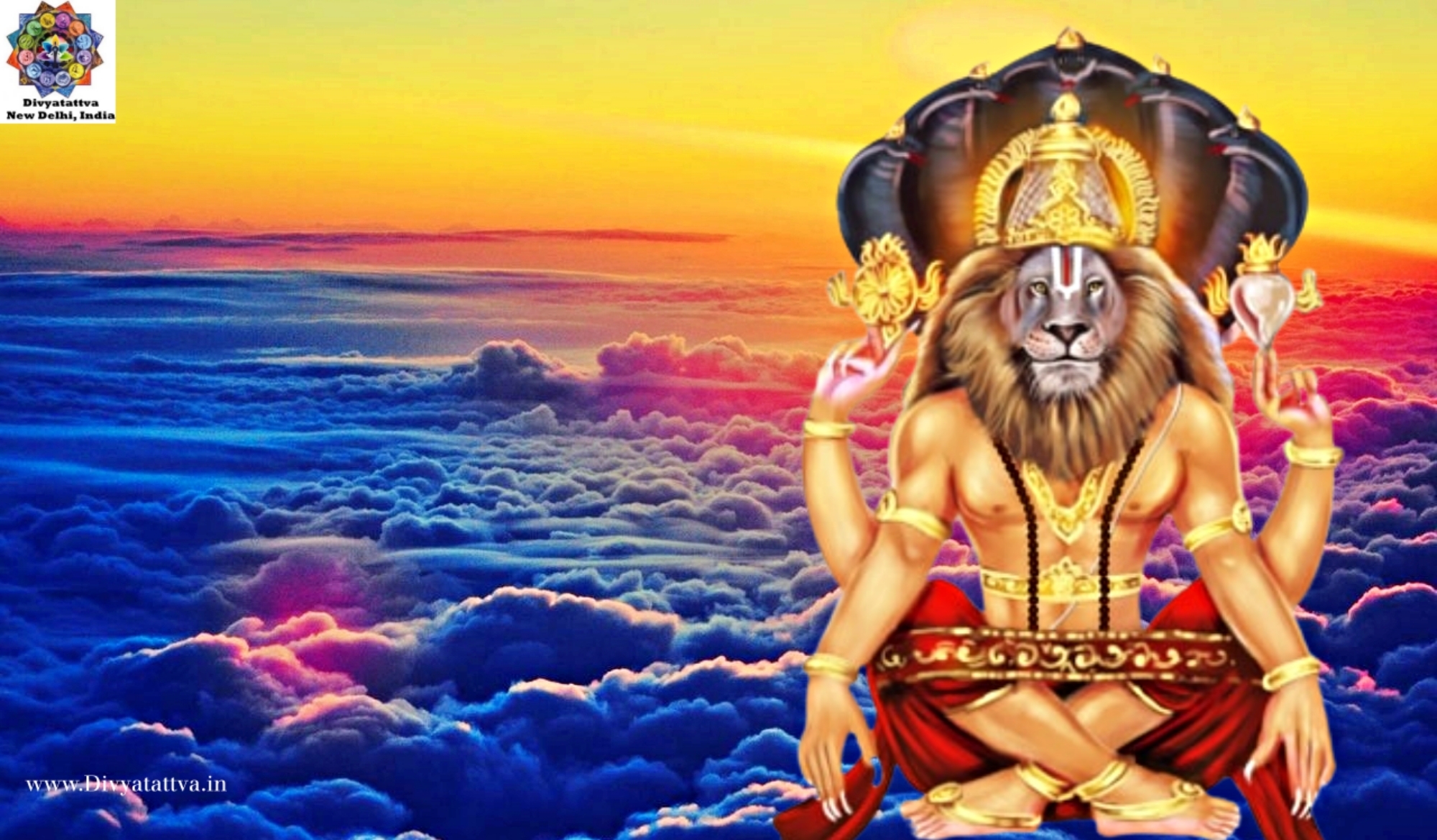 2000x1170 Lord Narasimha 4K HD Wallpaper Full Size Download For Computer & Phones, Desktop