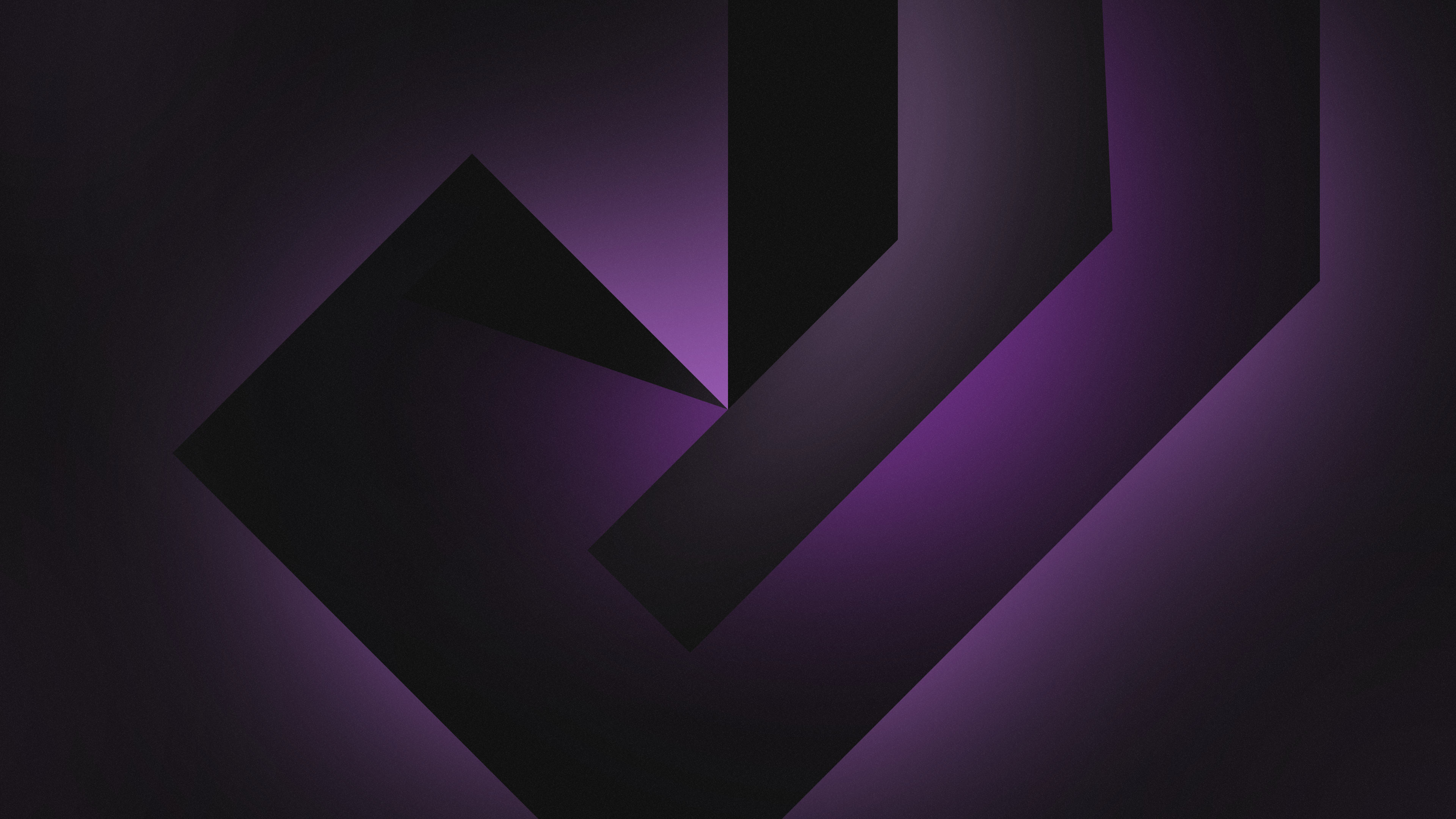 3840x2160 K, #Dark background, #Gradient, #Geometric, #Shapes, #Violet, # Black, #Purple. Mocah HD Wallpaper, Desktop