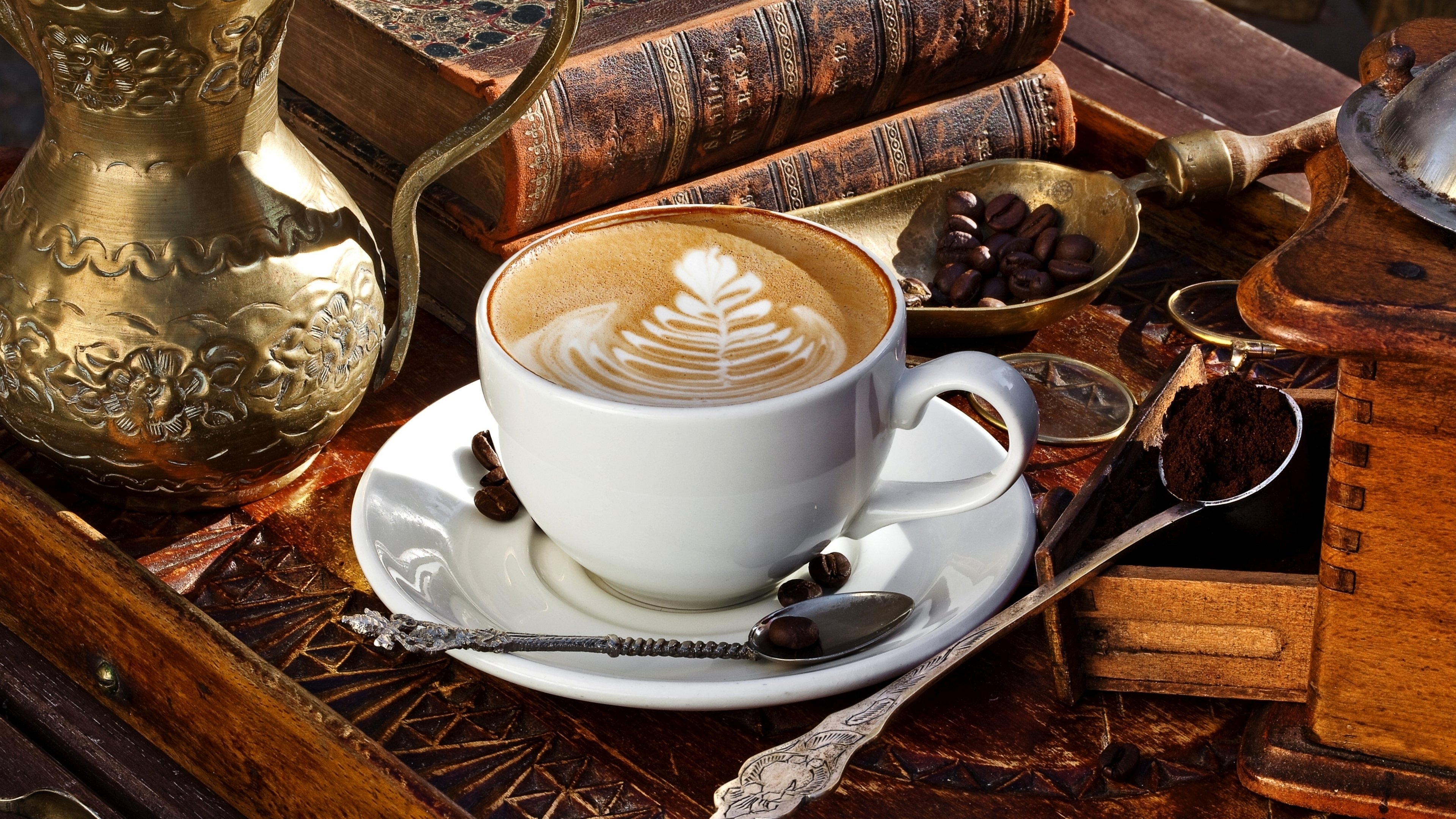 3840x2160 Coffee And Books Wallpaper Wallpaper 4k, Desktop