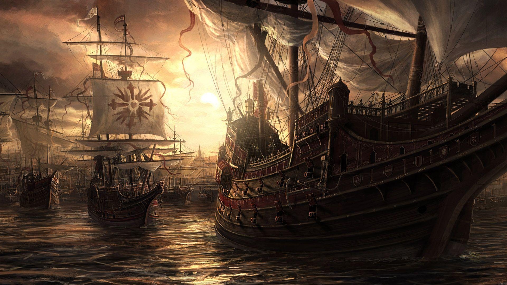 1920x1080 Old Sailing Ships Wallpaper, Desktop