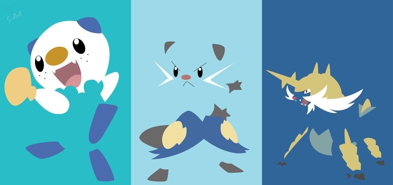 1310x620 Oshawott Evolution Wallpaper, Dual Screen