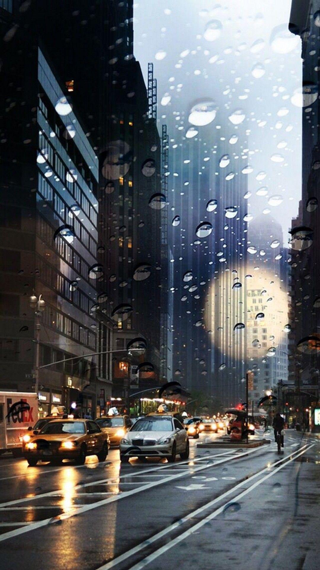 1080x1920 City Rain iPhone wallpaper iPhone Wallpaper, Phone