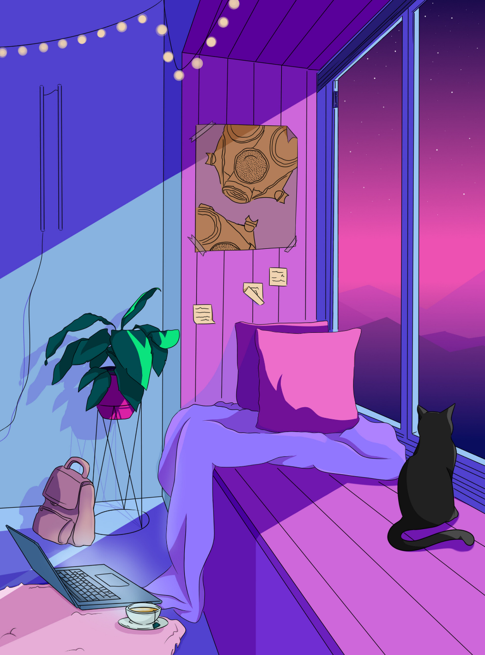 1000x1350 Animated Illustration: Lo Fi, Kerasumi. Vaporwave Wallpaper, Art Wallpaper, Anime Scenery Wallpaper, Phone