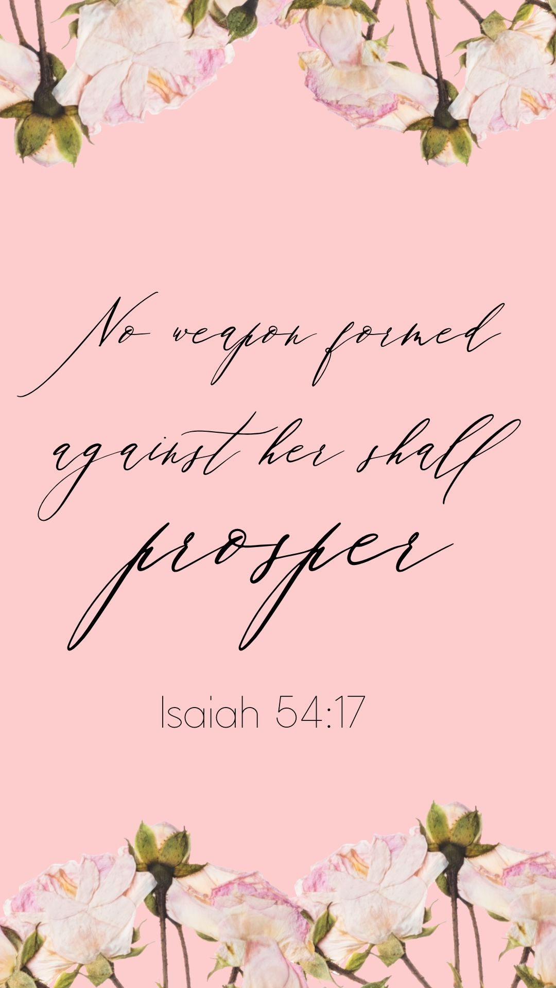 1080x1920 Chic Blush Pink Bible Verse Scripture, Phone