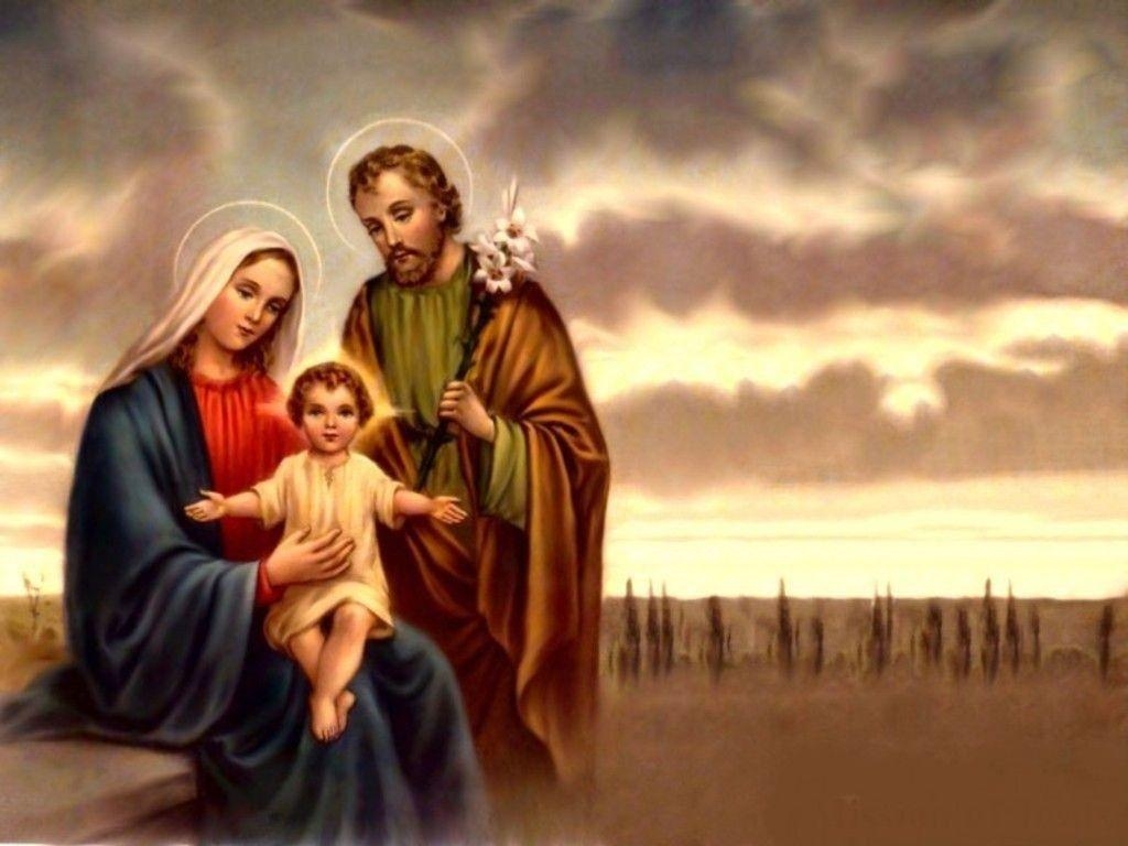 1030x770 Religious: Holy Family Maria Jesus Good Religious Lord Mary Art, Desktop