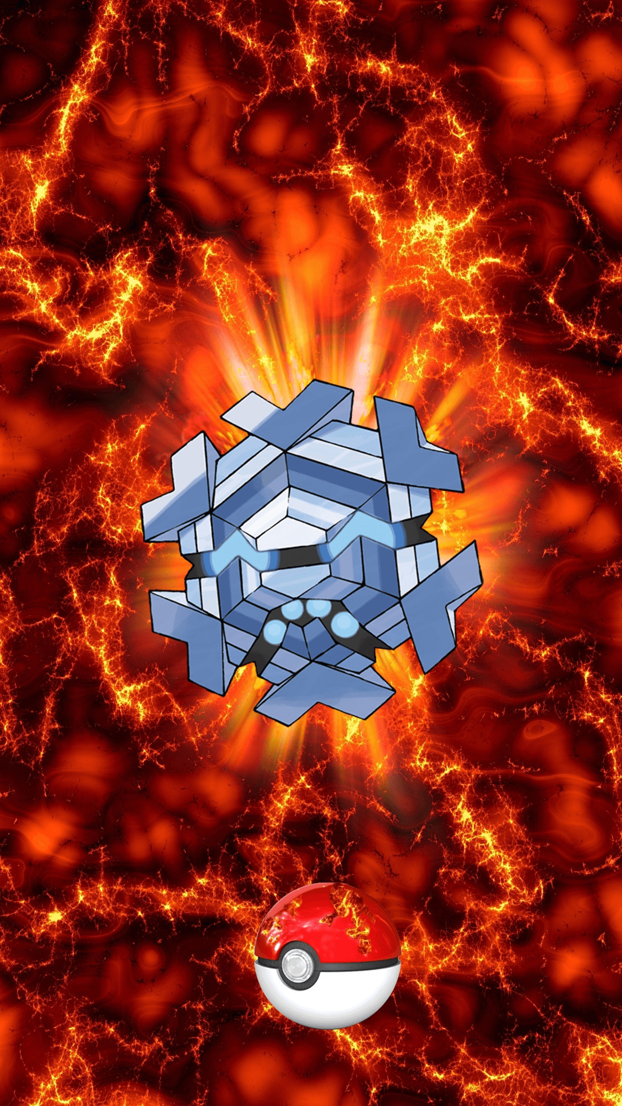 1250x2210 Fire Pokeball Cryogonal Freegeo 17 Egg, Phone