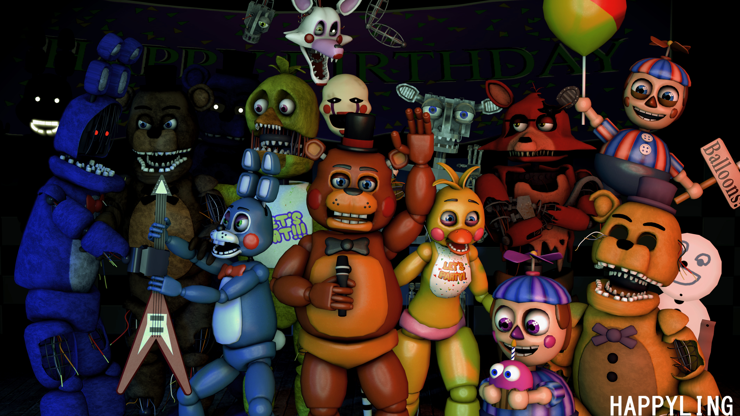 2560x1440 Five Nights at Freddy's Wallpaper + Click Freddy's Nose on the Poster!, Desktop