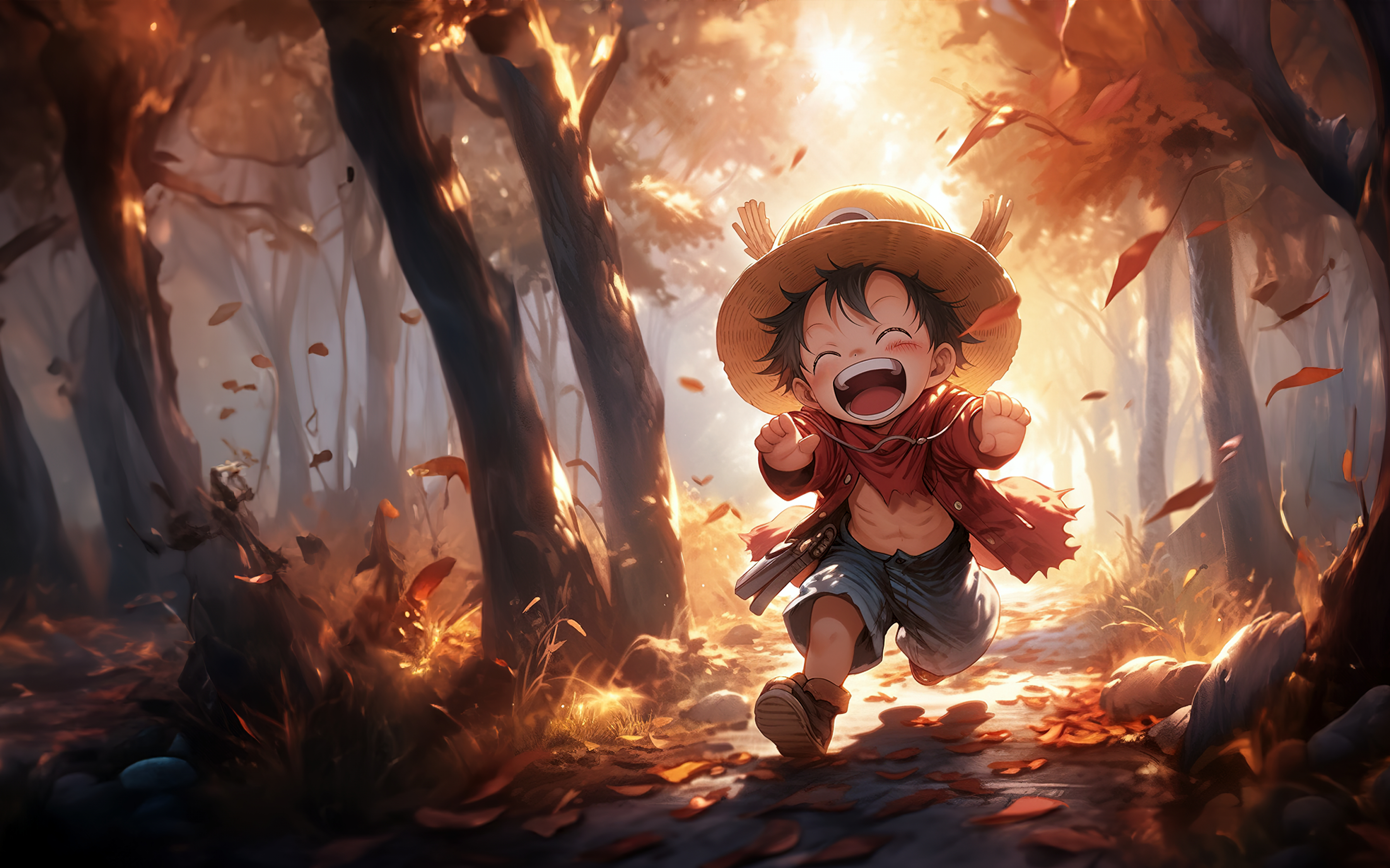 2880x1800 Chibi Luffy Wallpaper 4K, One Piece, Desktop