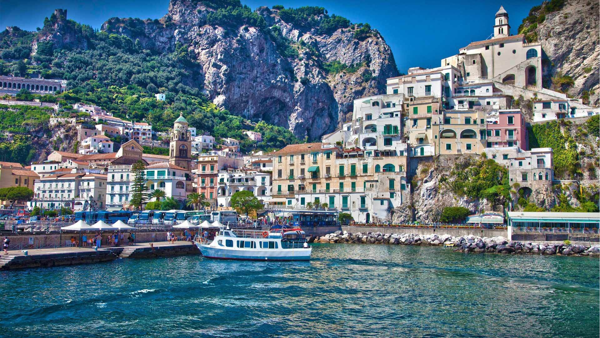 1920x1080 At the pier at a resort in Amalfi, Italy wallpaper and image, Desktop