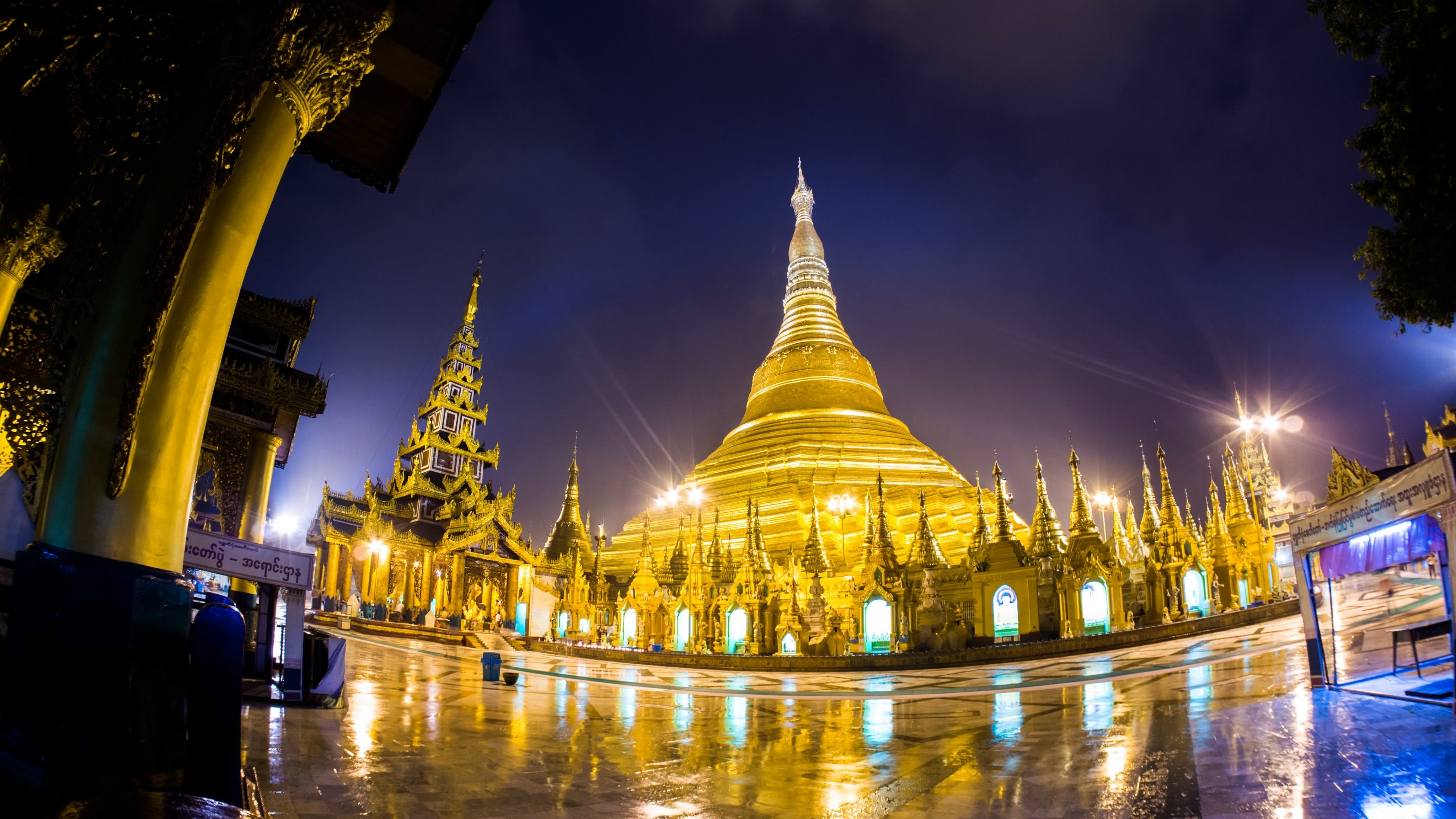 4100x2310 Shwedagon Pagoda Temple on Myanmar Country Wallpaper, Desktop