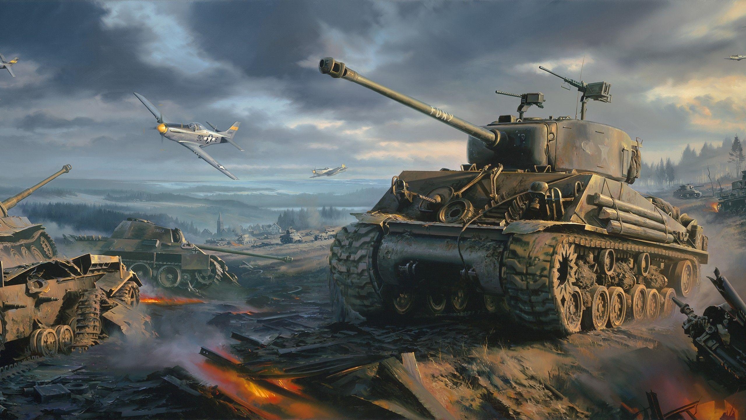 2560x1440 Ww2 Tank Wallpaper Phone, Desktop