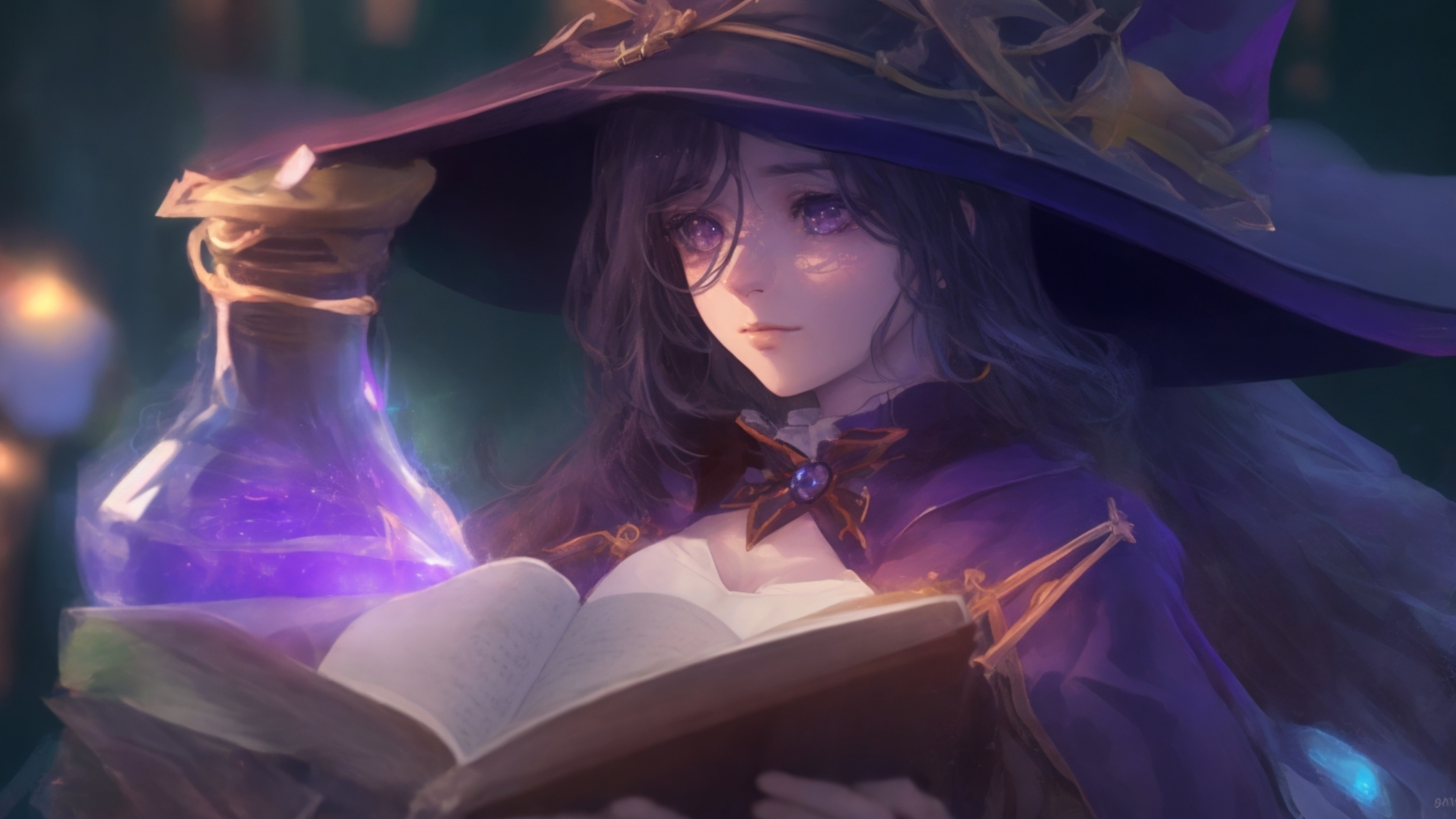 3840x2160 Anime Witch HD Wallpaper and Background, Desktop