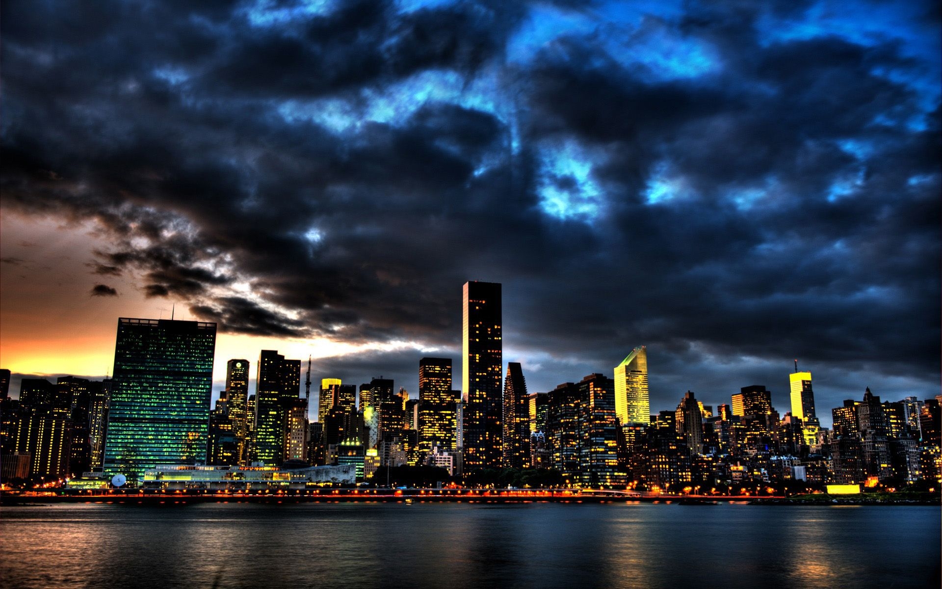 1920x1200 New Resolution Nyc Skyline At Night Wallpaper & Background Download, Desktop