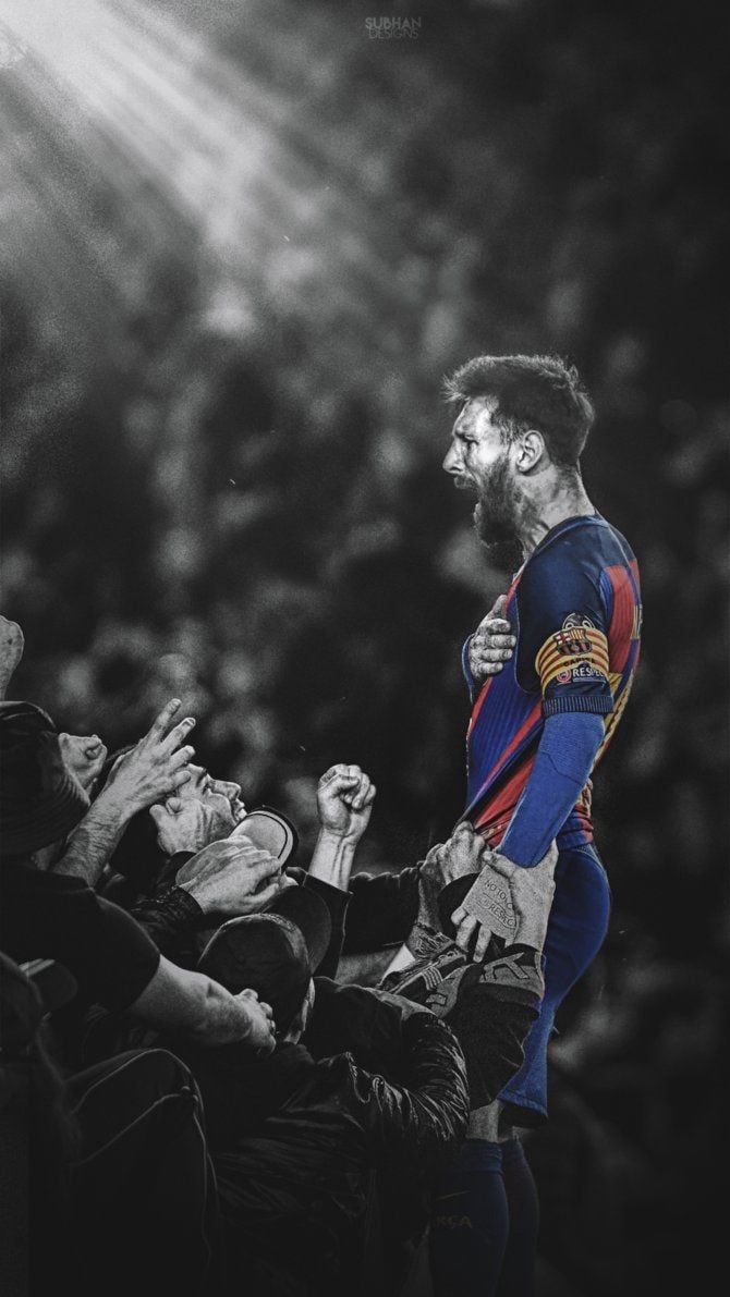 670x1200 Black And White Wallpaper Of Messi, Phone