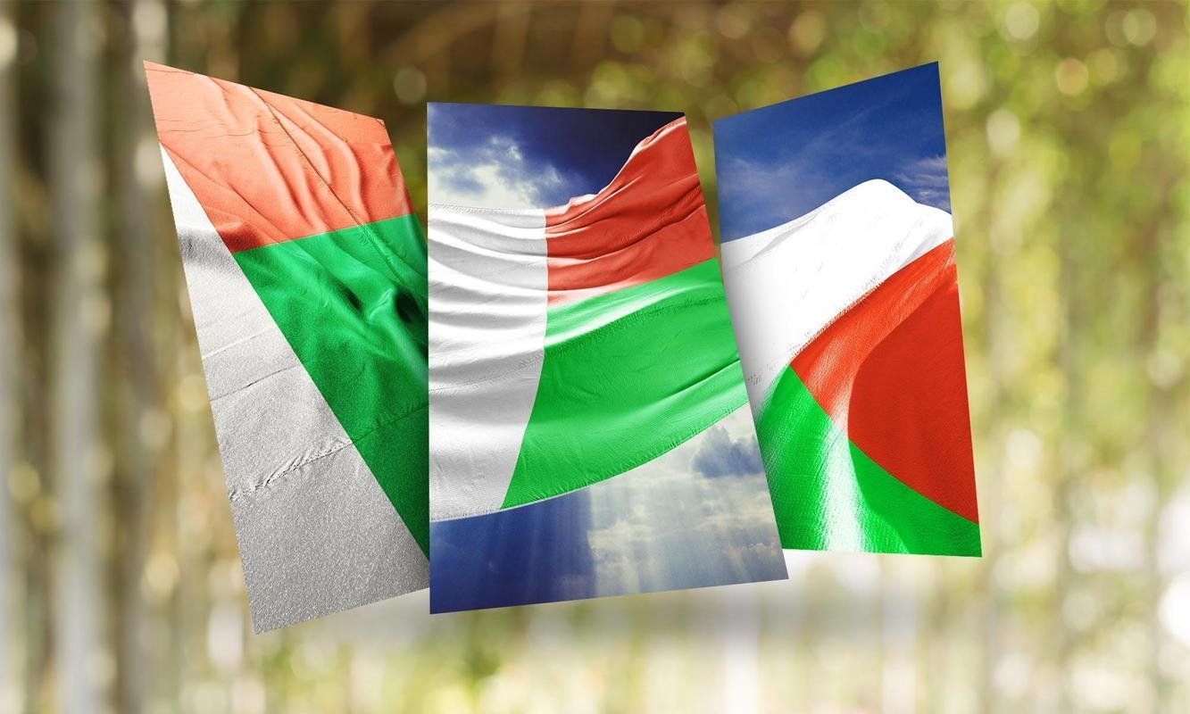 1340x800 Madagascar Flag Wallpaper for Android, Desktop