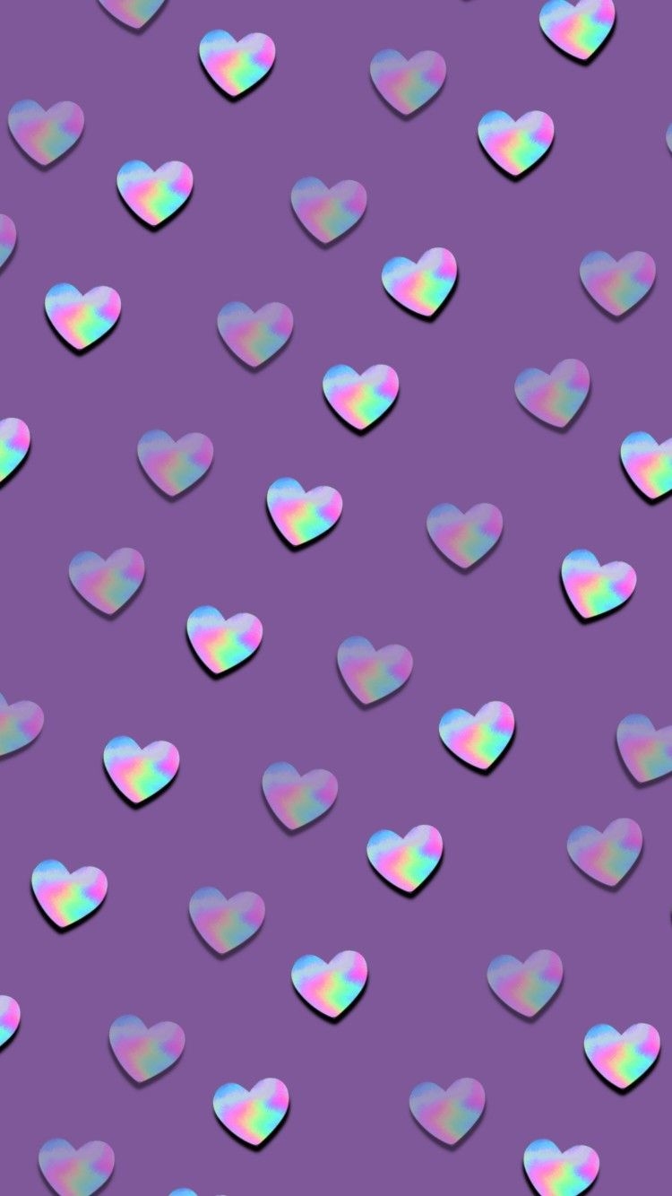 750x1340 iPhone Wallpaper. Pattern, Purple, Pink, Lavender, Lilac, Heart, Phone