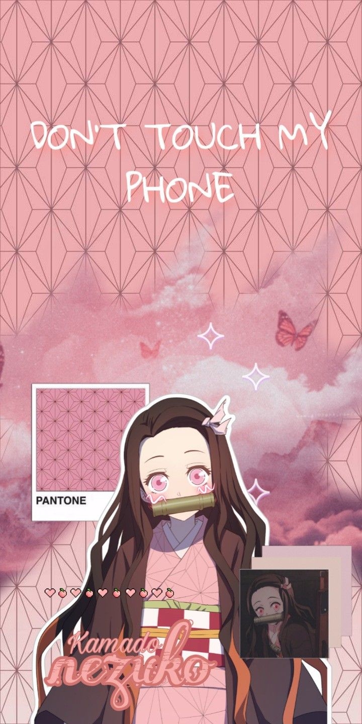 720x1440 Nezuko don't touch my phone wallpaper. Anime wallpaper phone, Pink wallpaper anime, Dont touch my phone wallpaper, Phone