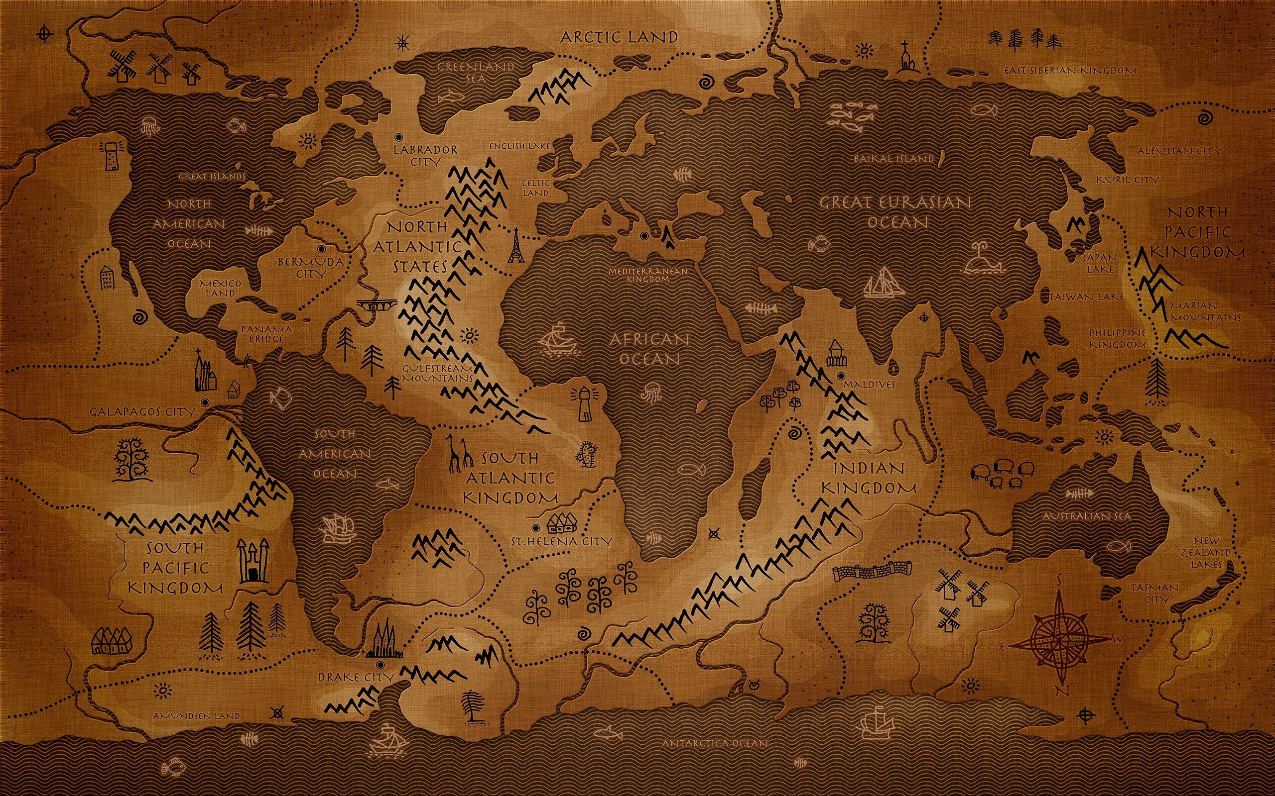 2560x1600 World Map HD Wallpaper, Desktop