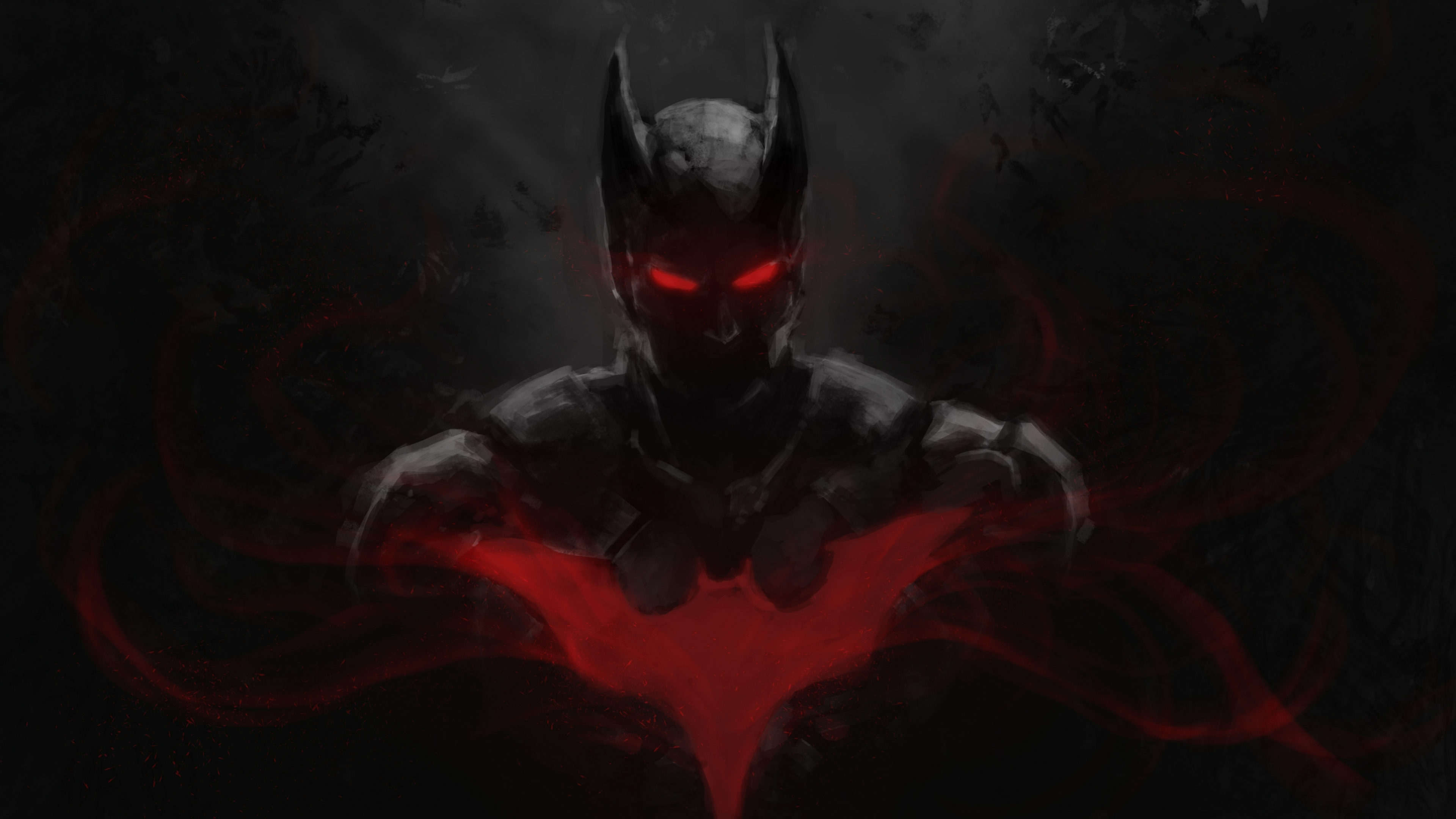 3840x2160 Download wallpaper  red glowing eyes, batman, dark 4k wallpaper, uhd wallpaper, 16:9 widescreen  HD background, 24874, Desktop