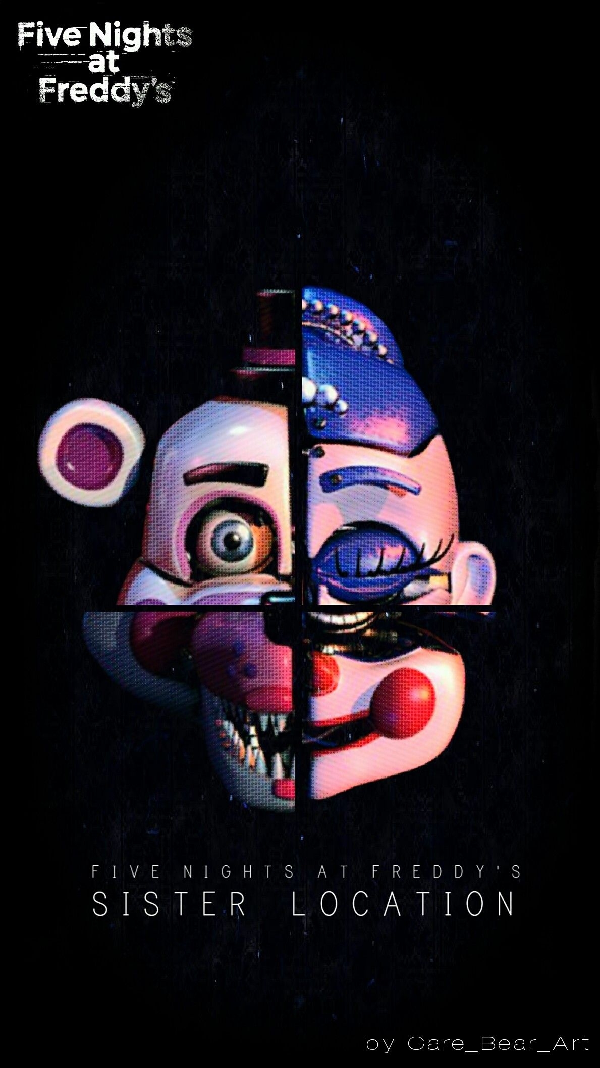 1190x2120 Fnaf Sister Location Wallpaper Heads By Garebearart1 Sister, Phone