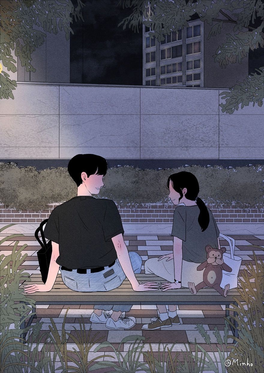 880x1250 Aesthetic Anime Couple Wallpaper Free Aesthetic Anime Couple Background, Phone