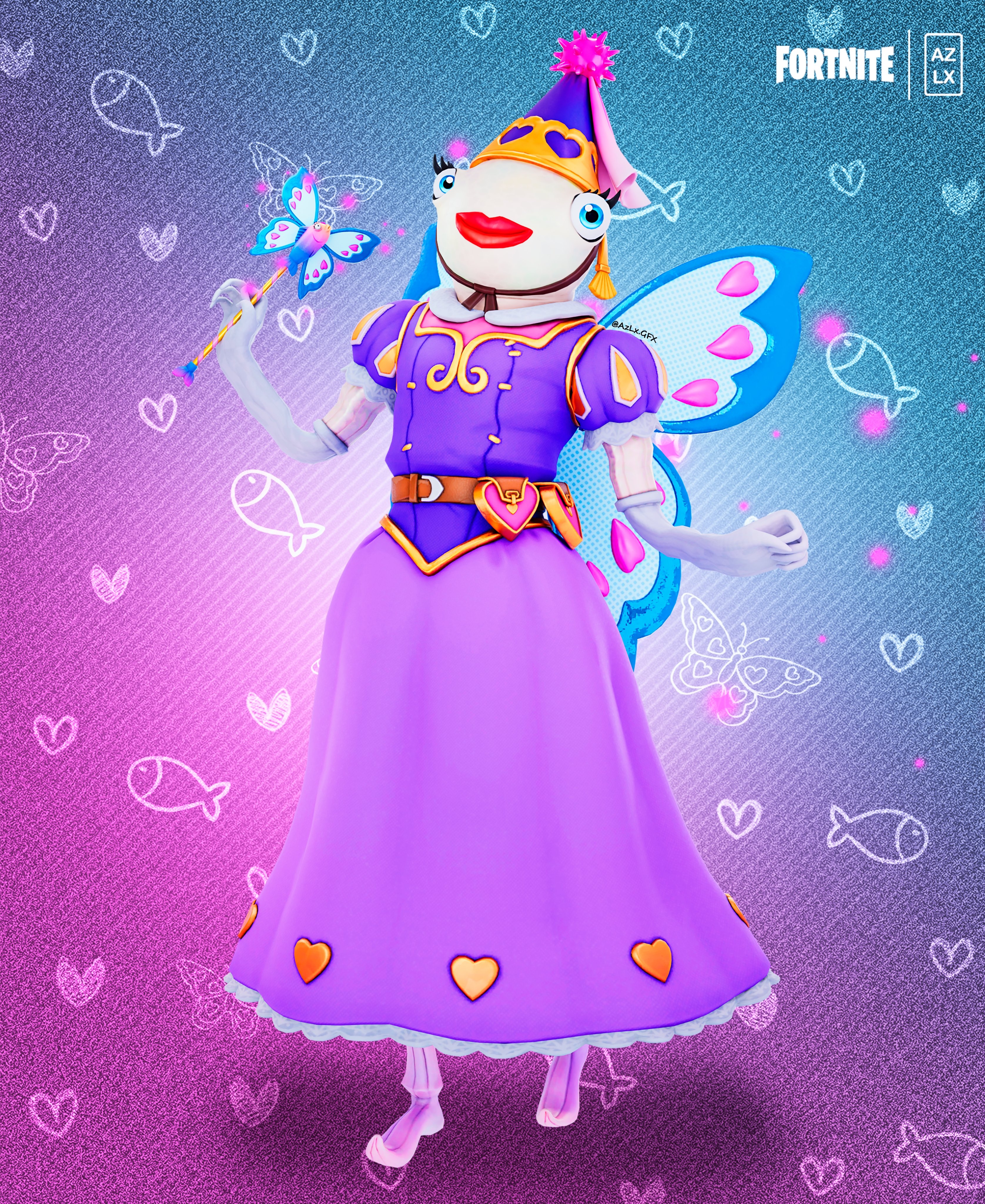 3360x4100 Princess Felicity Fish Fortnite wallpaper, Phone