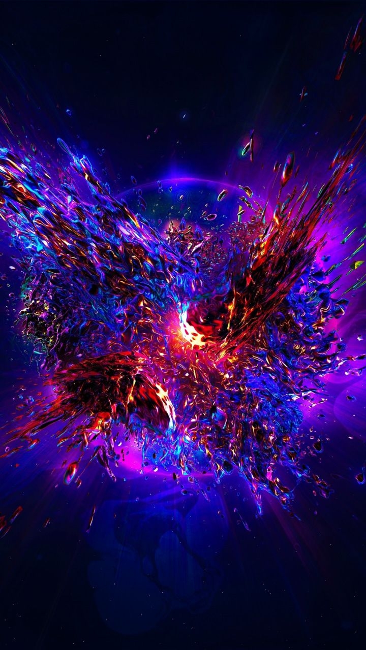 720x1280 Explosion, blast, digital art,  wallpaper. Galaxy wallpaper, Abstract iphone wallpaper, Cool background, Phone