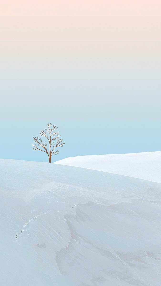 680x1200 Minimal mobile wallpaper of winter, Phone