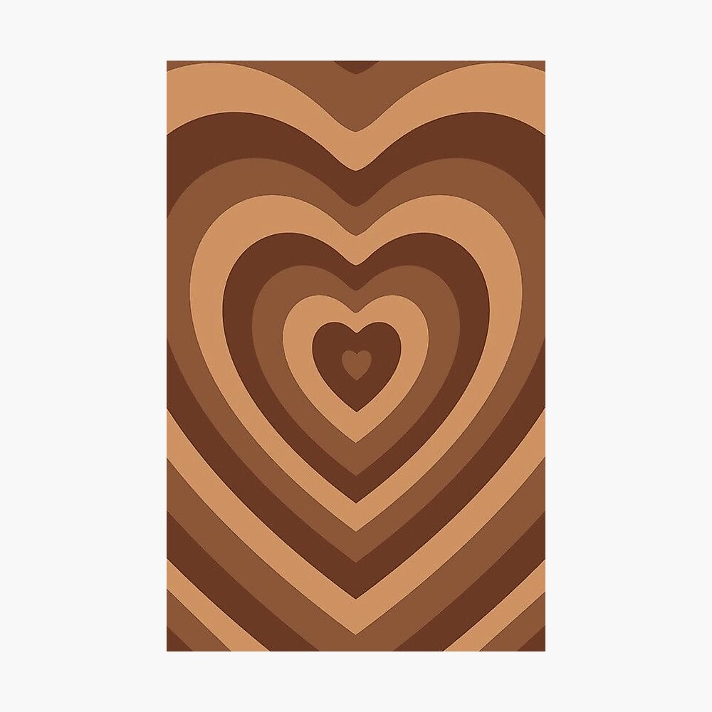 1000x1000 Brown Aesthetic Heart Tunnel Metal Print By M Benzzz, Phone