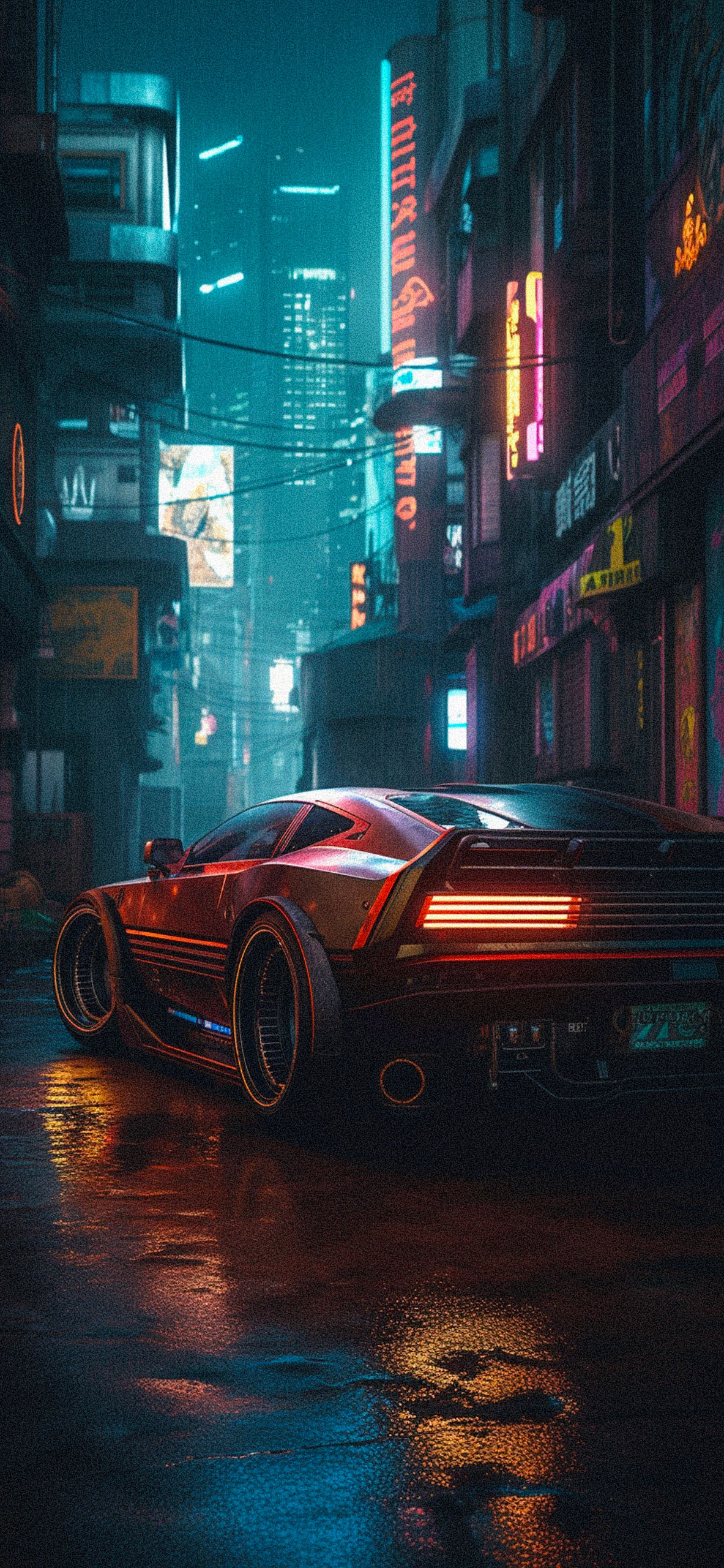 1190x2560 Cyberpunk Car Aesthetic Wallpaper HD Game Wallpaper, Phone