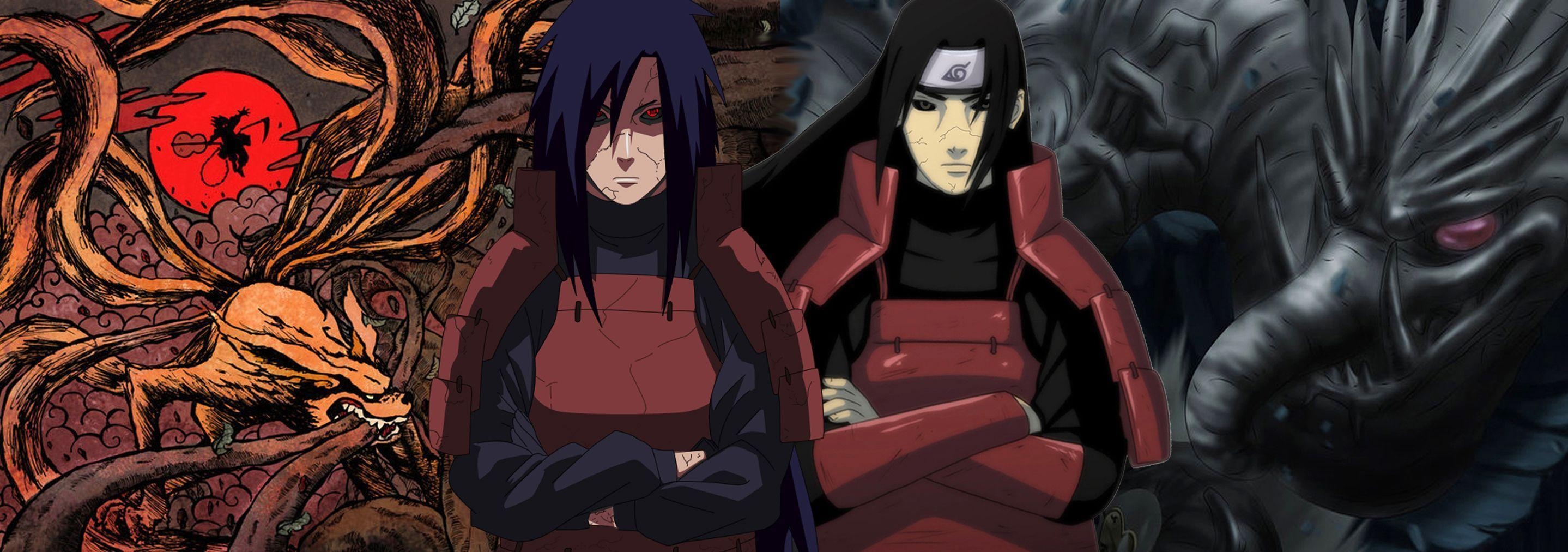 2880x1020 Hashirama and Madara Wallpaper, Dual Screen