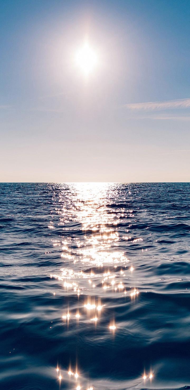 720x1480 3D Sunshine Ocean HD Wallpaper, Phone