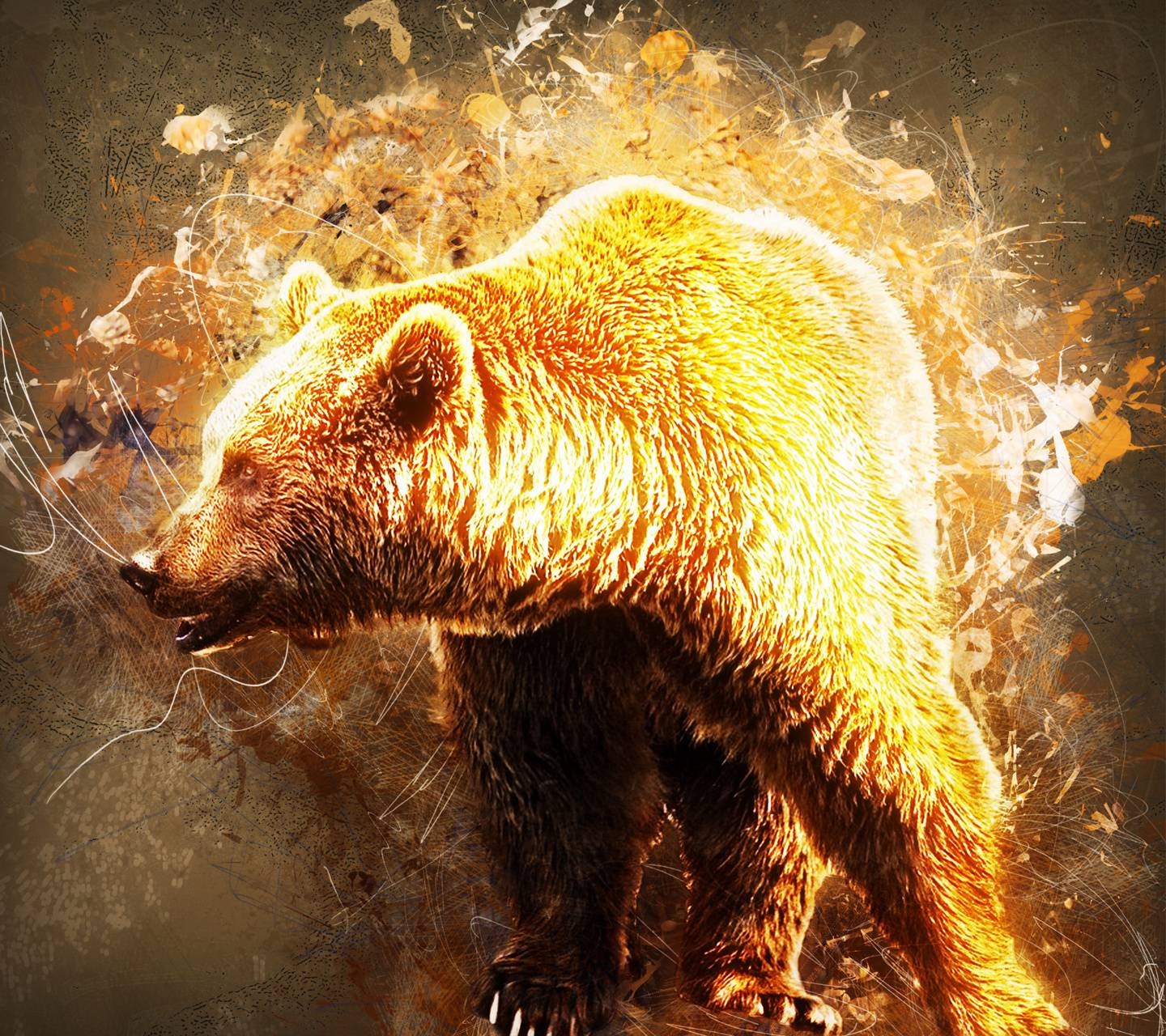 1440x1280 Fire Bear Wallpaper Free Fire Bear Background, Desktop