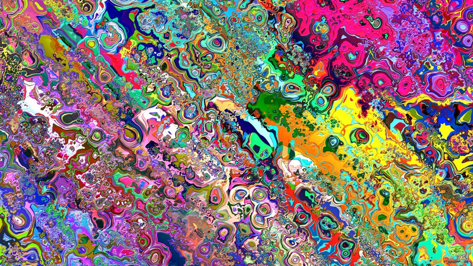 1600x900 Trippy Colorful Background, Desktop