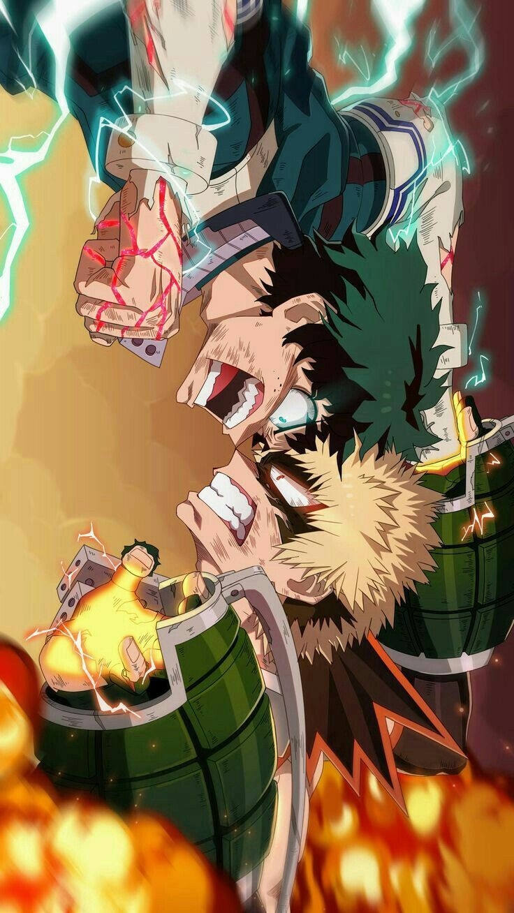 740x1310 Bakugo vs Midoriya. Hero wallpaper, Anime wallpaper, Anime, Phone