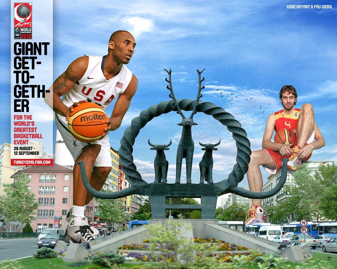 1280x1030 kobe bryant and pau gasol fiba world championship 2010 wallpaper photo, Desktop