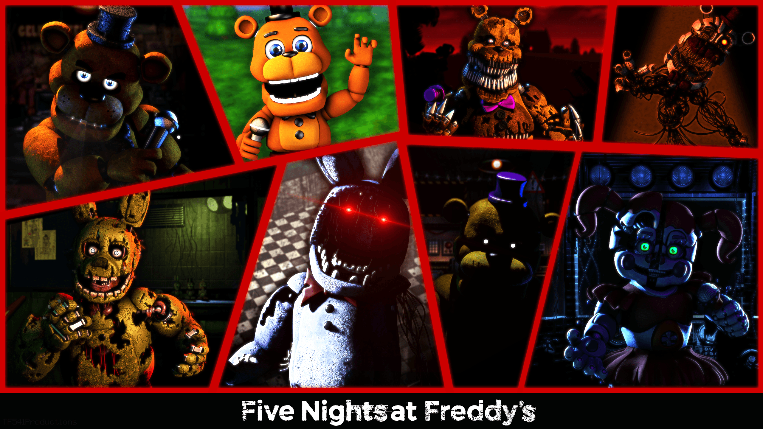 2560x1440 FNaF Anniversary Wallpaper [SFM] Inspired By: U SpiderLucas16, Desktop