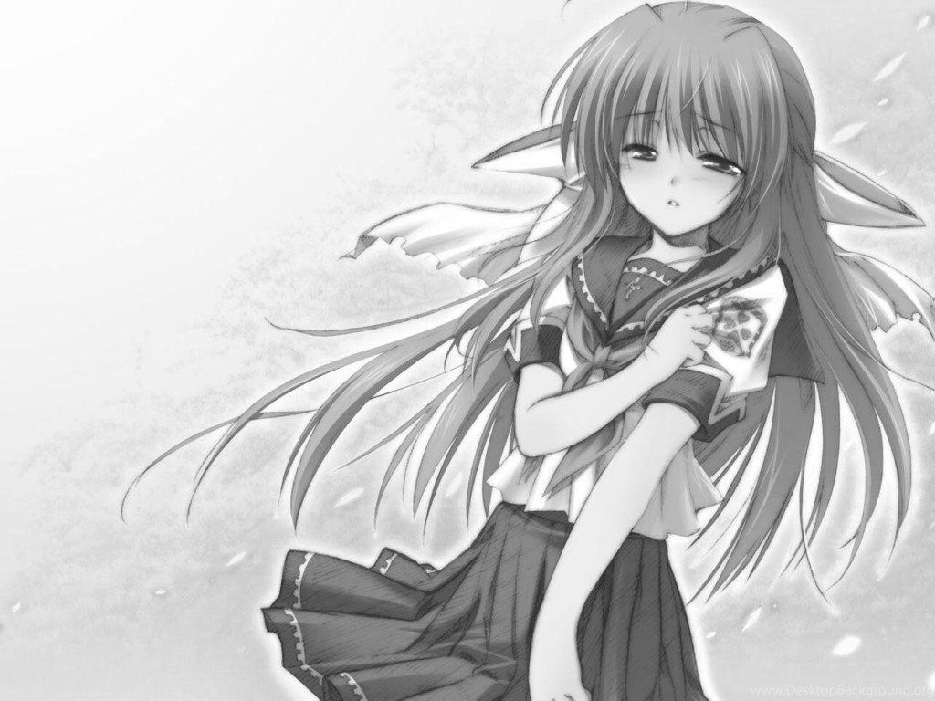 1030x770 Anime Wallpaper › Black And White Anime Girls 27 Wallpaper. Black. Desktop Background, Desktop