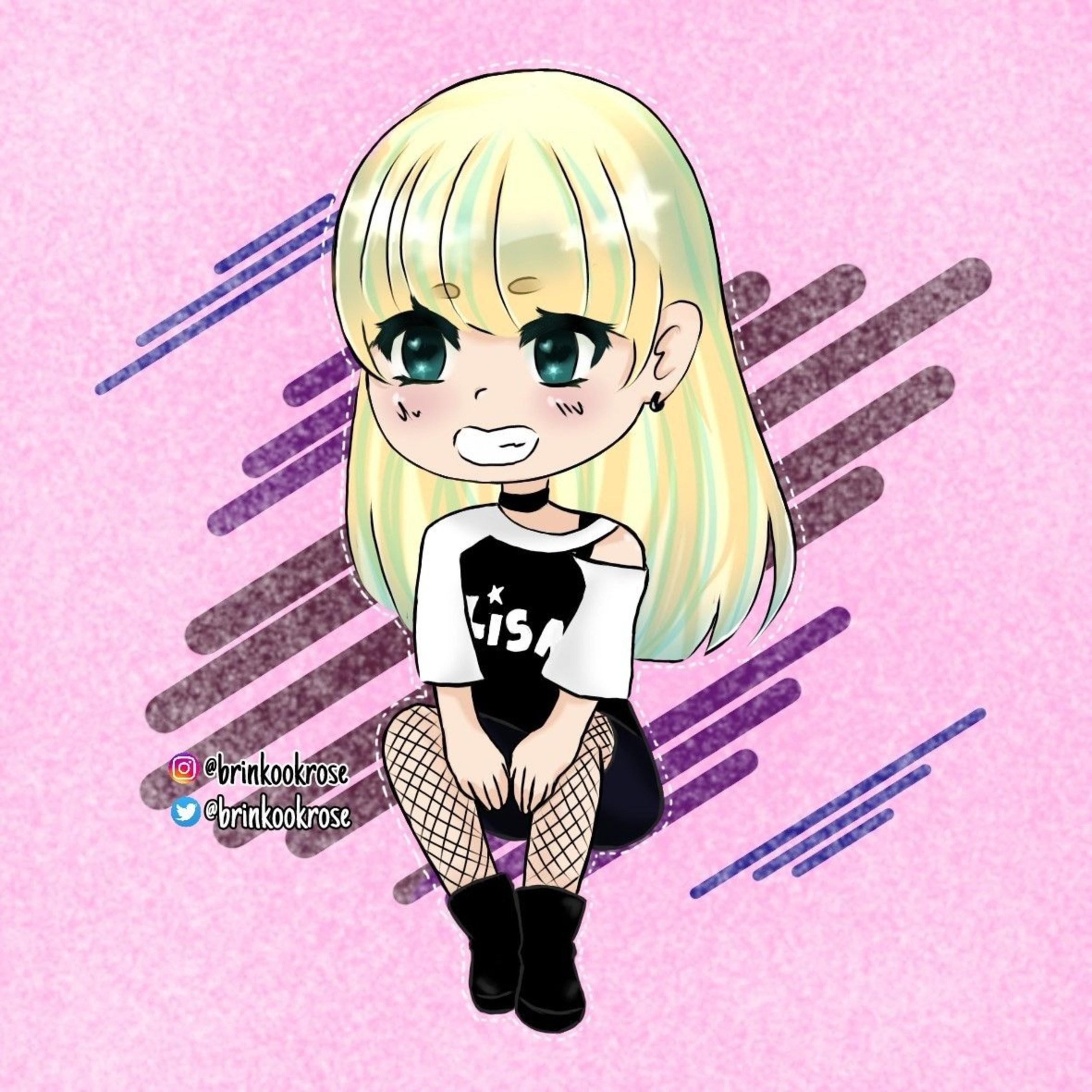 2560x2560 cafa8067 BLACKPINK LISA CHIBI FANART #blackpink #blackpinkfanart, Phone