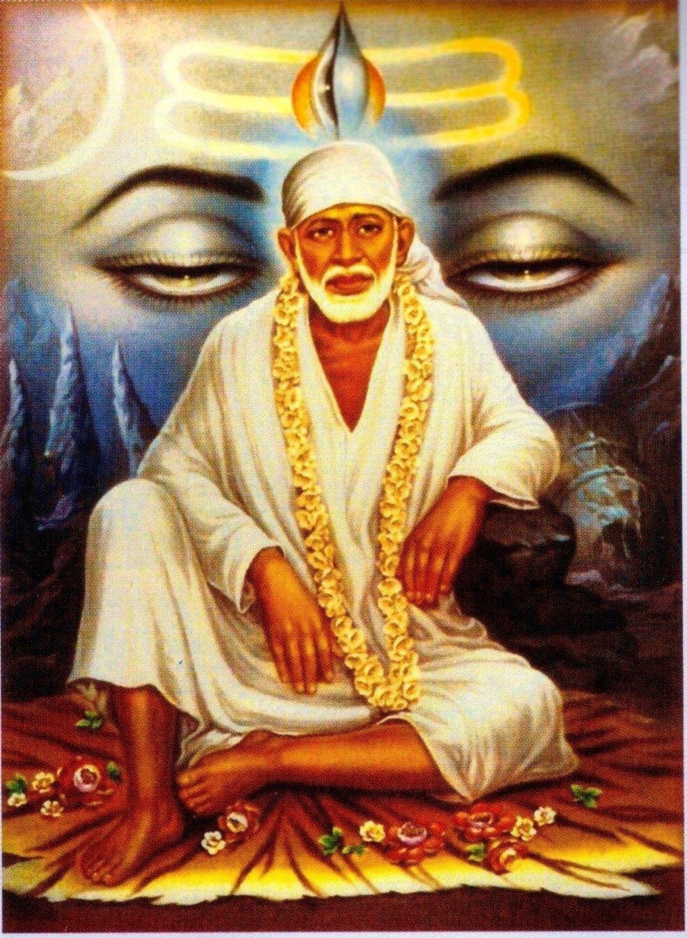 990x1350 sai baba shiva. Darshan. Sai baba, Sai baba, Phone