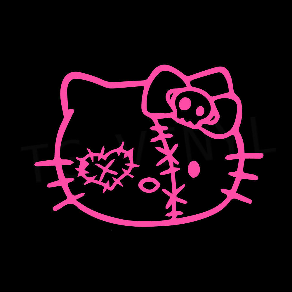 1000x1000 HELLO KITTY STITCHES Vinyl Decal, Phone