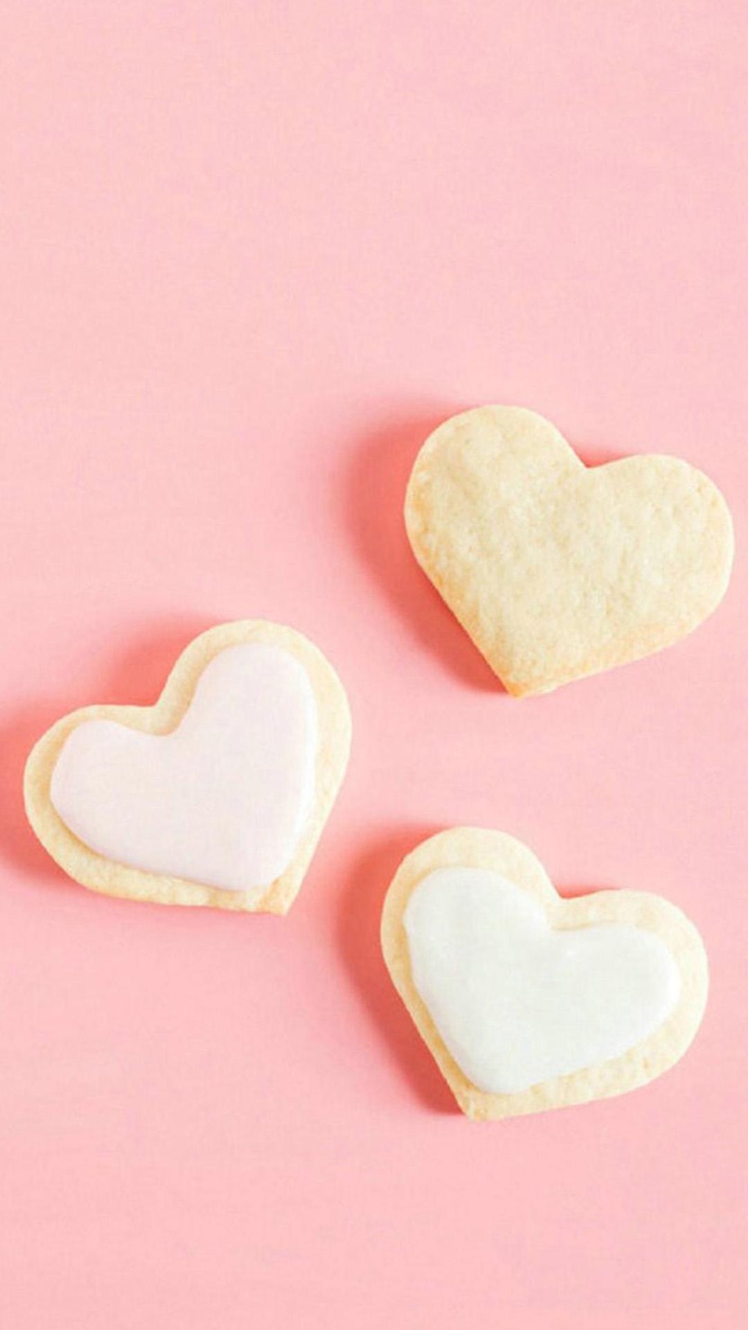 1080x1920 Romance Sweet Love Heart Shape Dessert iPhone 8 Wallpaper, Phone