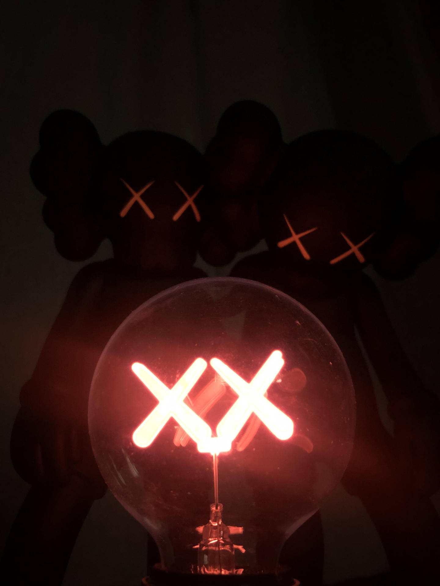 1440x1920 Download Kaws Red Light Bulb Wallpaper, Phone