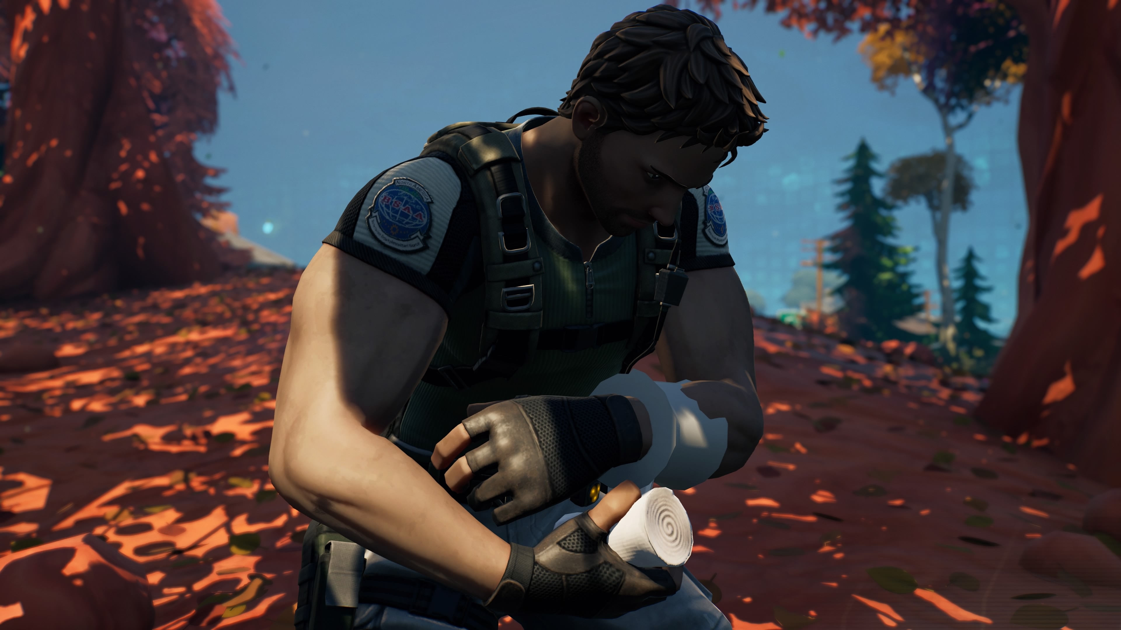 3840x2160 Chris Redfield Fortnite wallpaper, Desktop